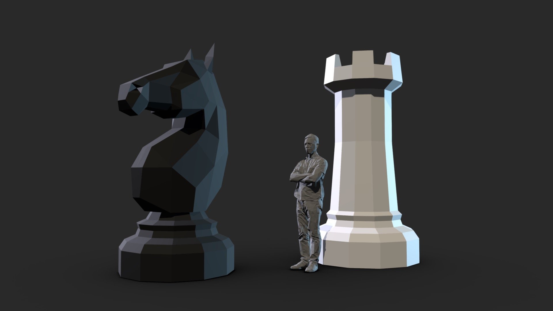 chess figures 3d model