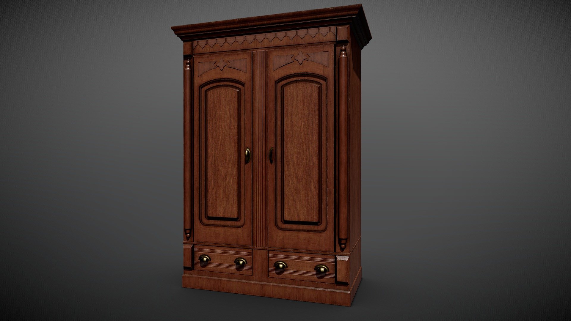 Victorian Wardrobe 3d model