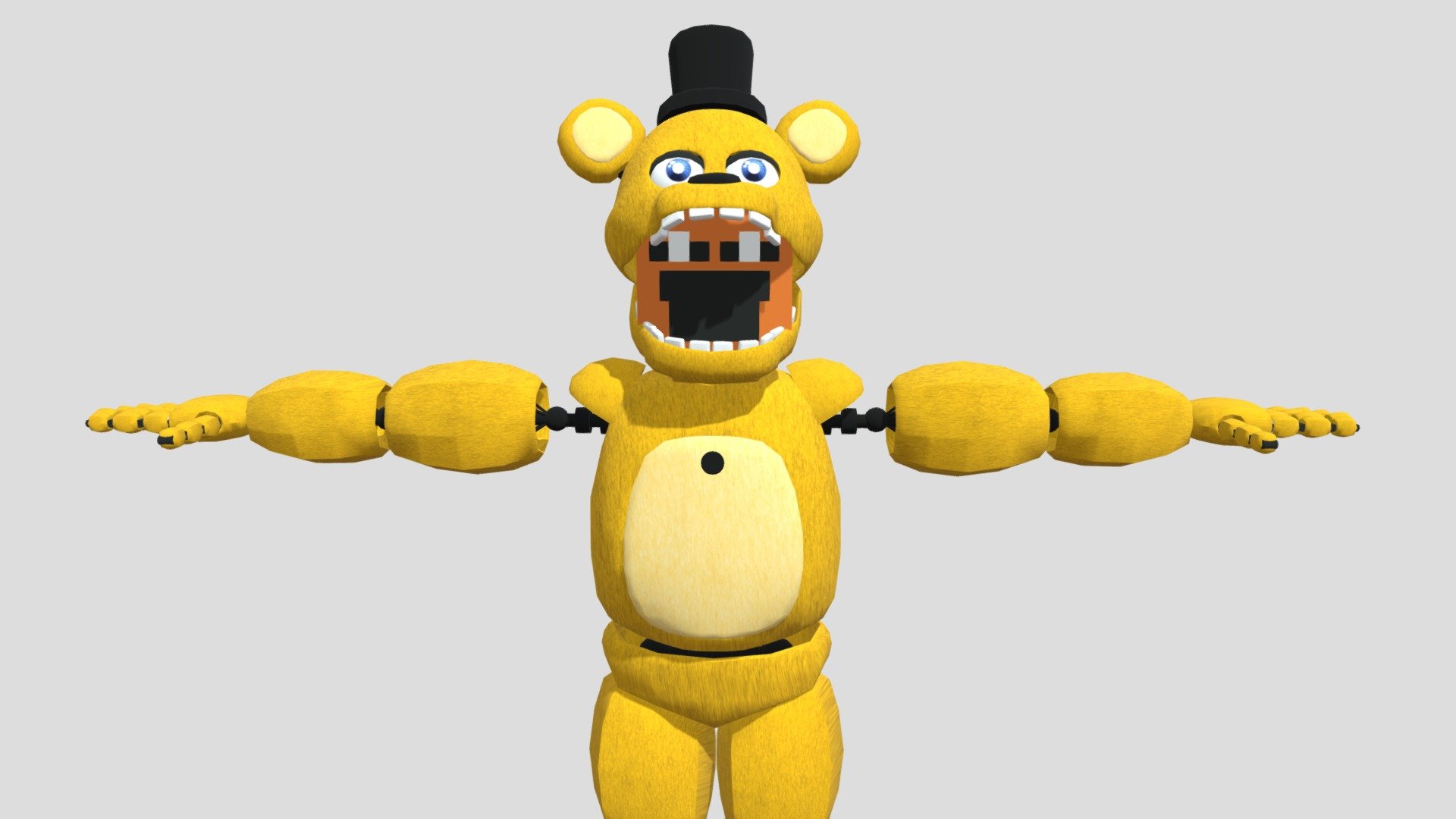 Jack Kennedy in Spring Fredbear suit 3d model