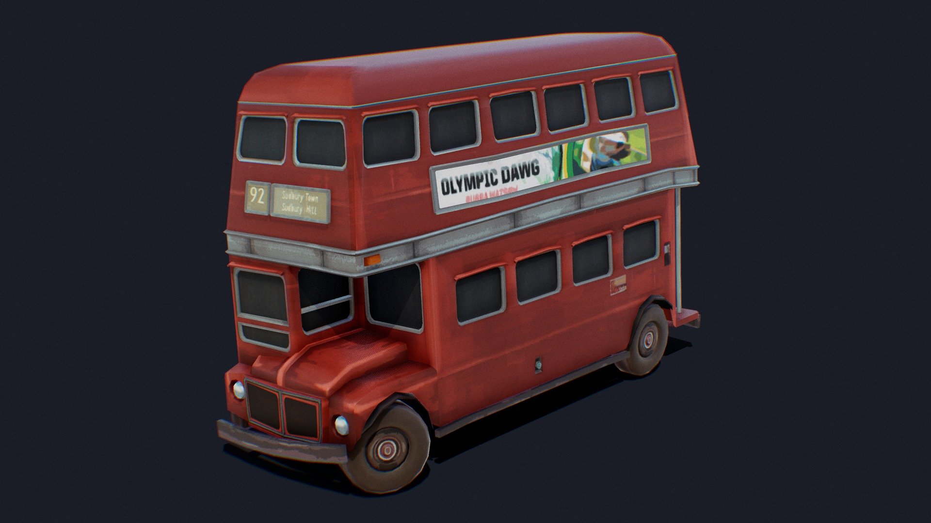 Forsaken London Bus 3d model