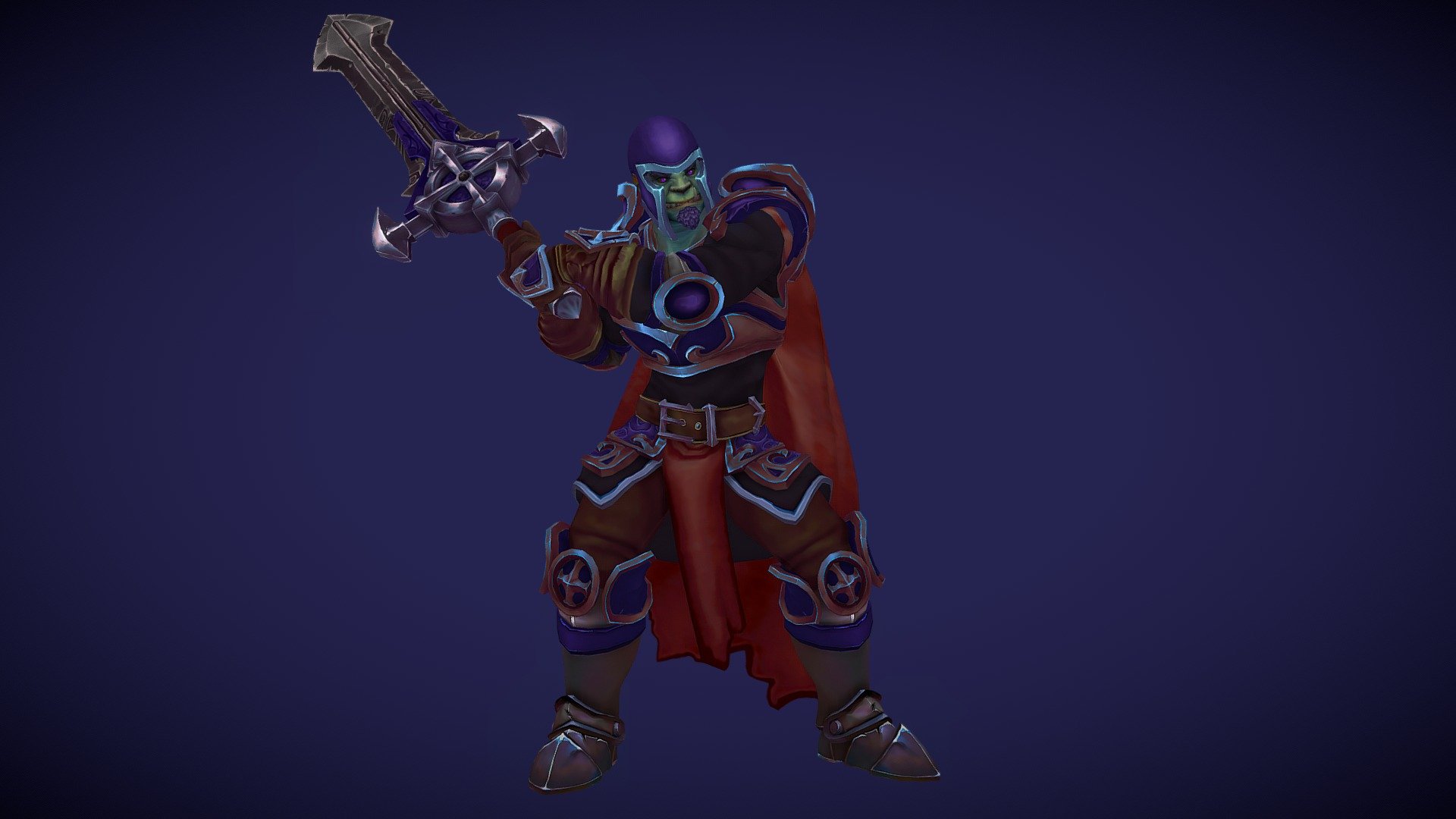 Stylized Orc Male Crusader(Outfit) 3d model