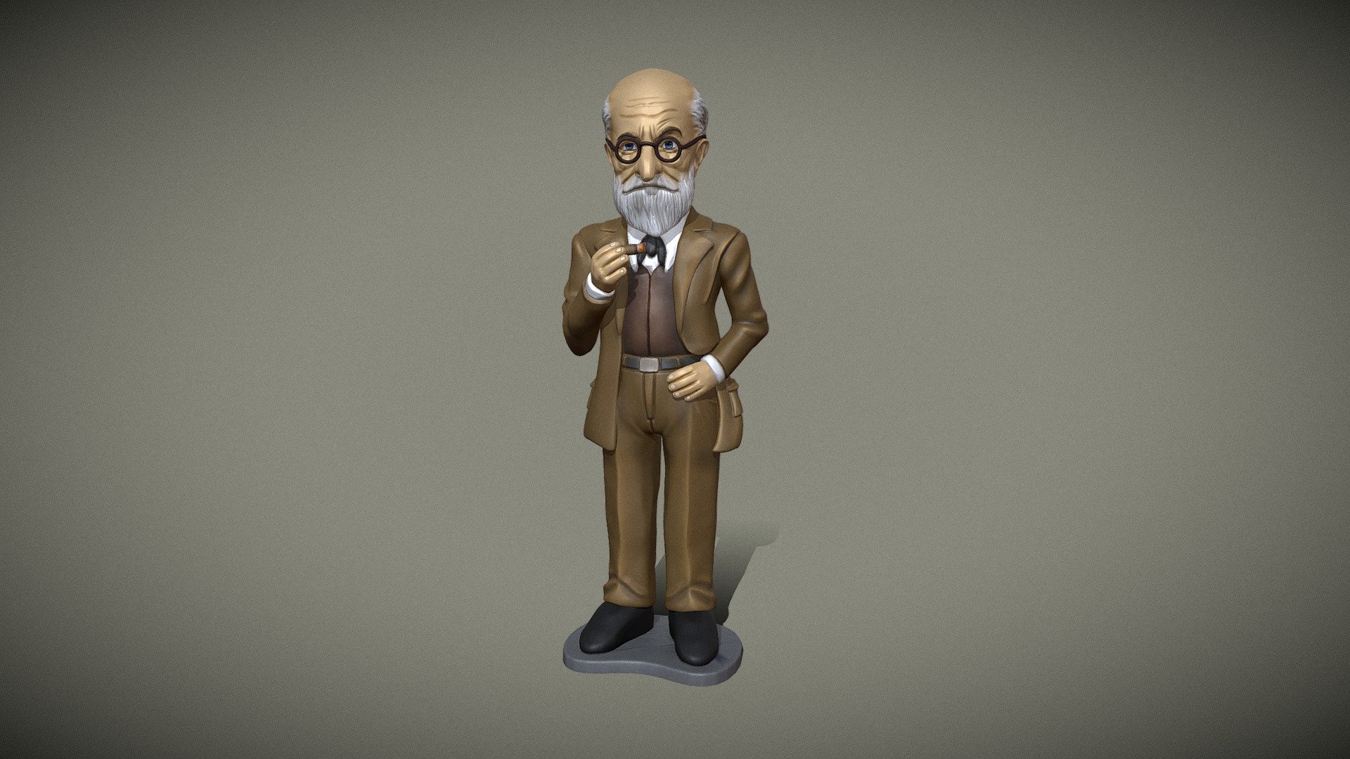 Sigmund Freud figurine 3d model