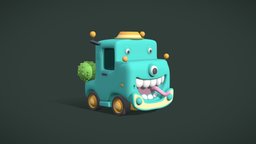 Cartoon Toy Car Character Illustration