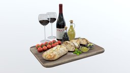 Food Set 02 / Bread board / PBR