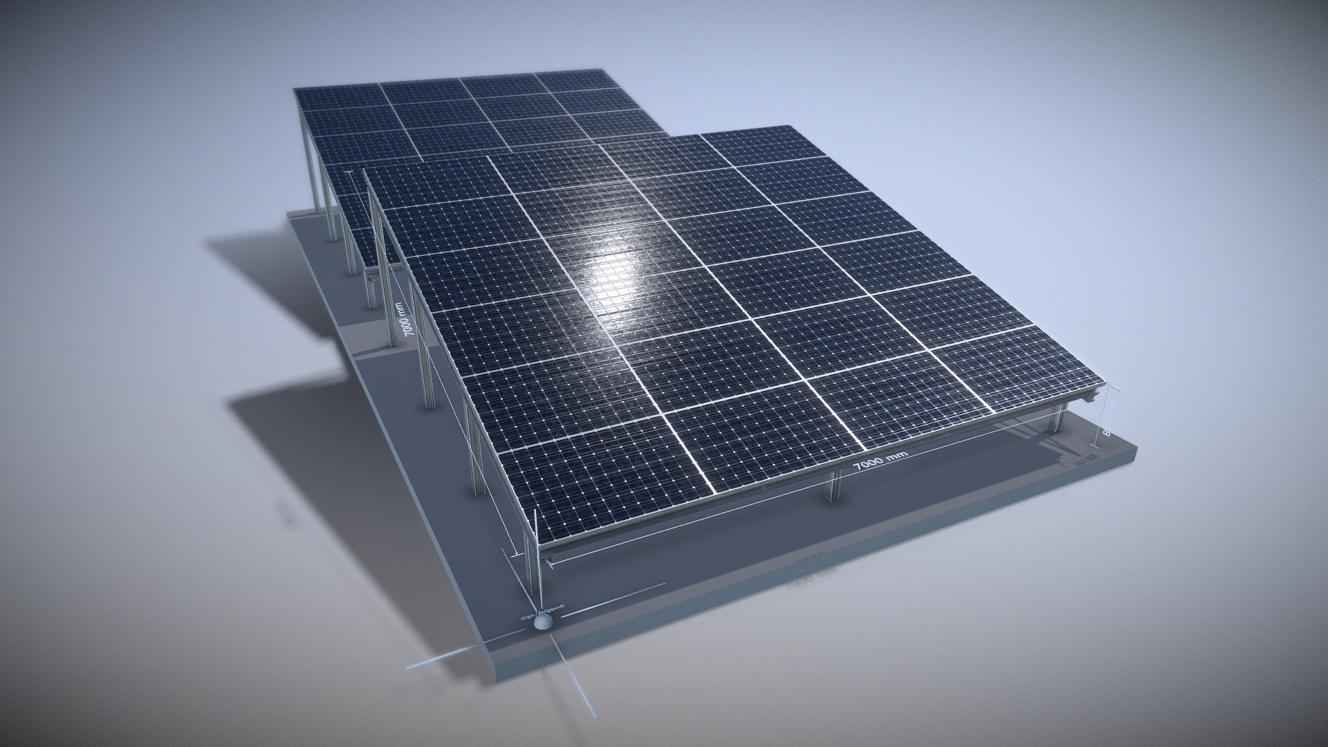 Solarmodule Version [6] 7m x 7m 3d model