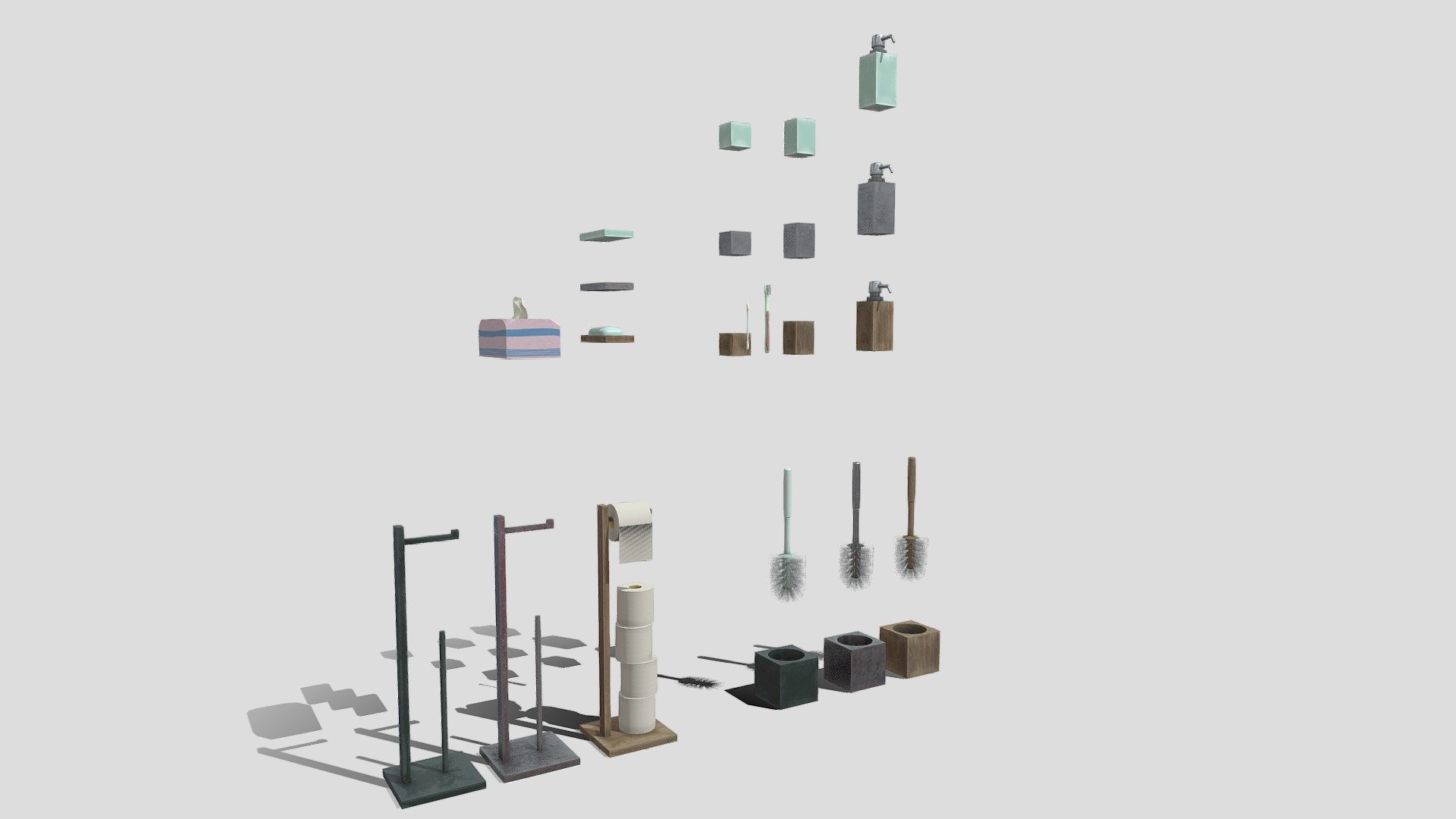 Bathroom Accessoire Pack 3d model