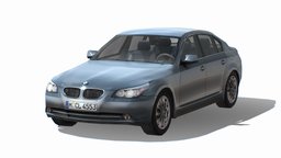 lowpoly car BMW 5- Series E60 2006