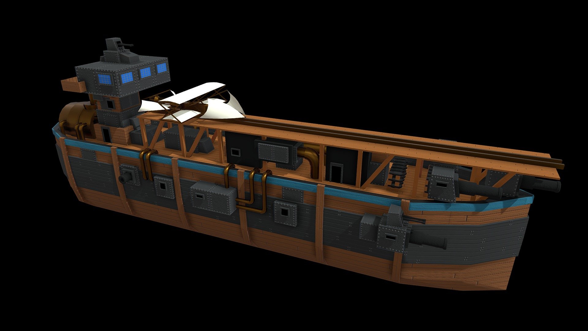 Pathfinder war ship 3d model