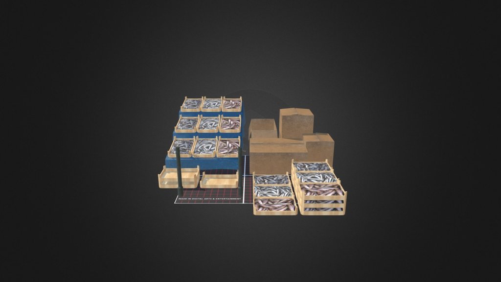 DAE CityScene Fish Market 3d model