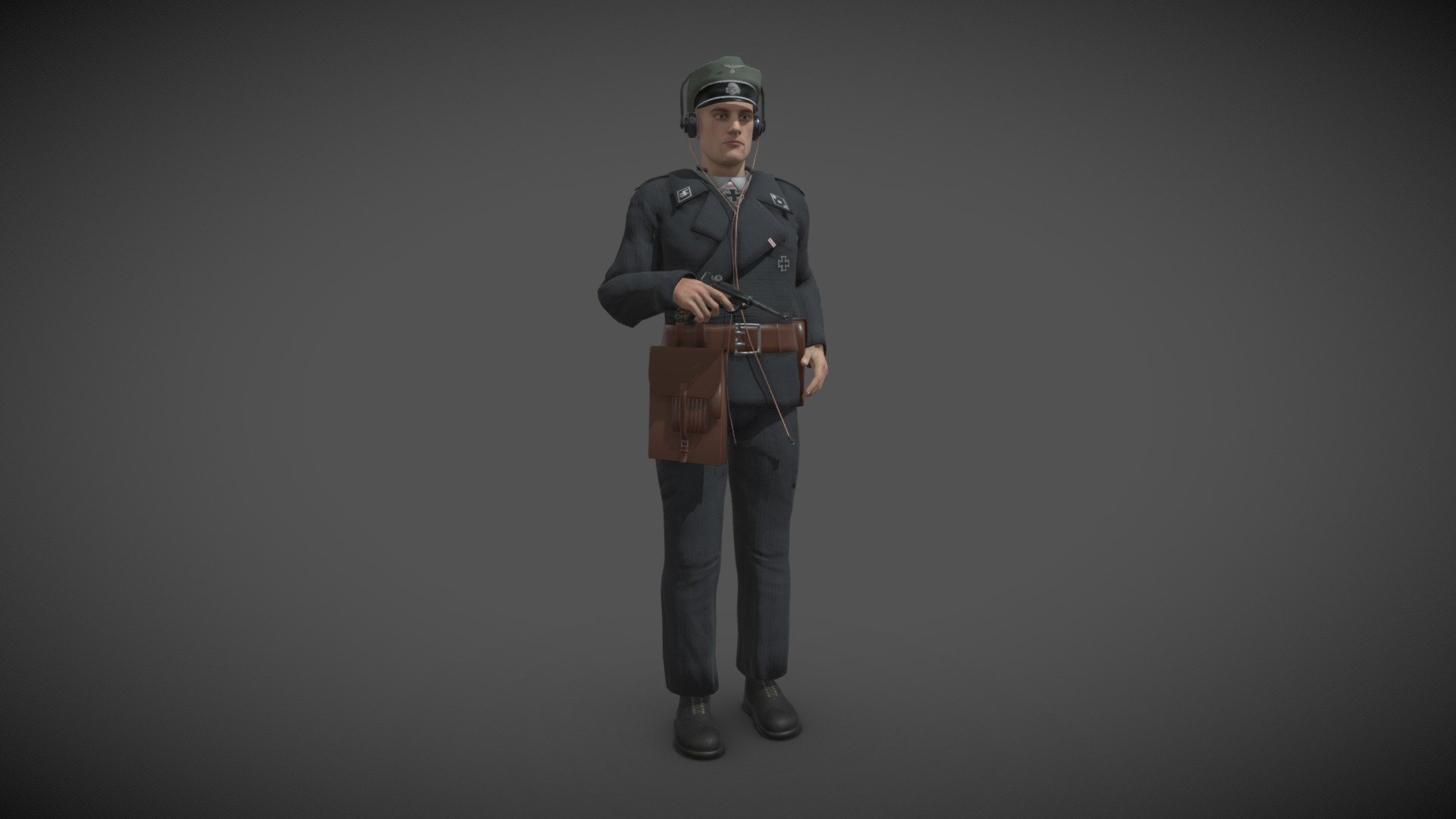 German Panzer Commander 3d model