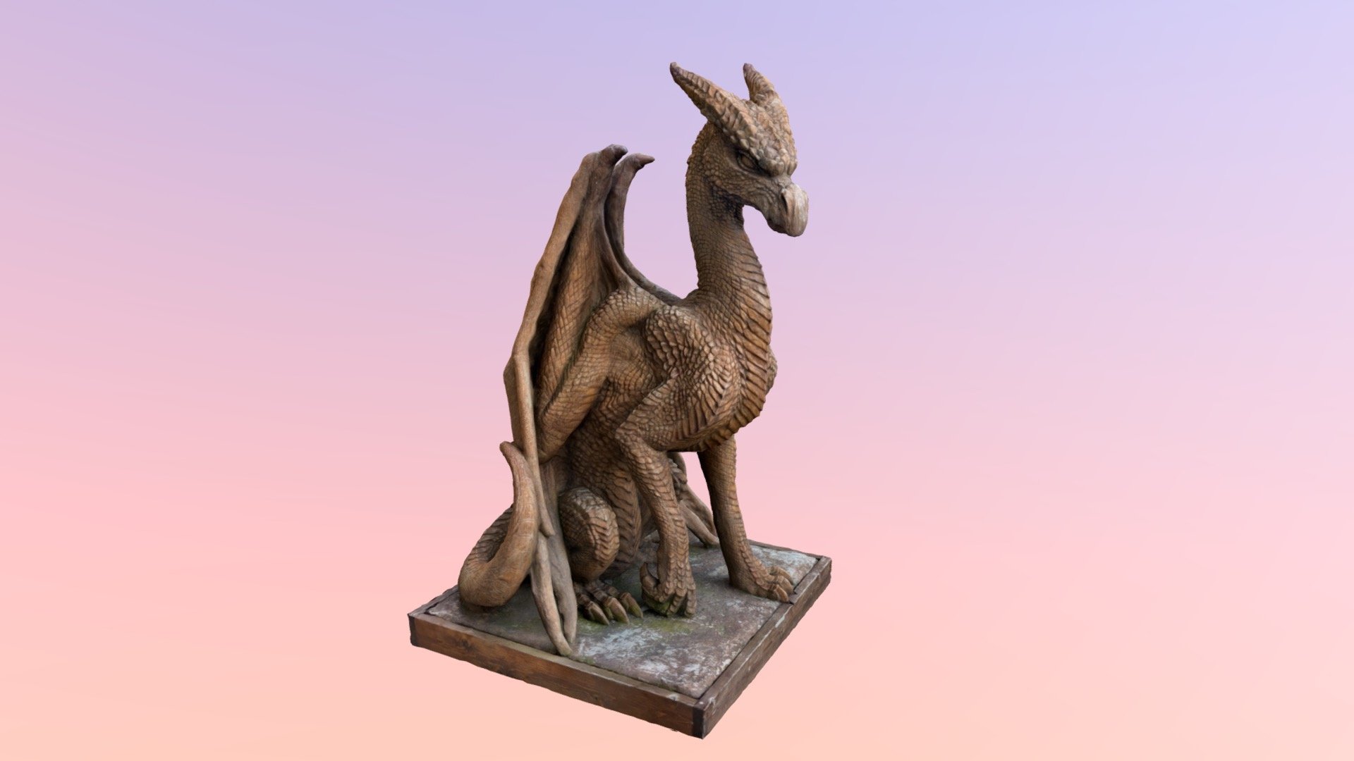 Medieval Metal Dragon 3d model