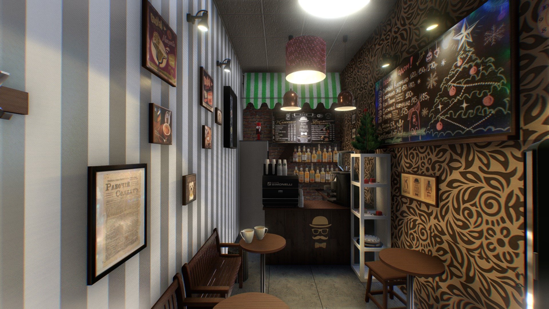 Coffee house 3d model