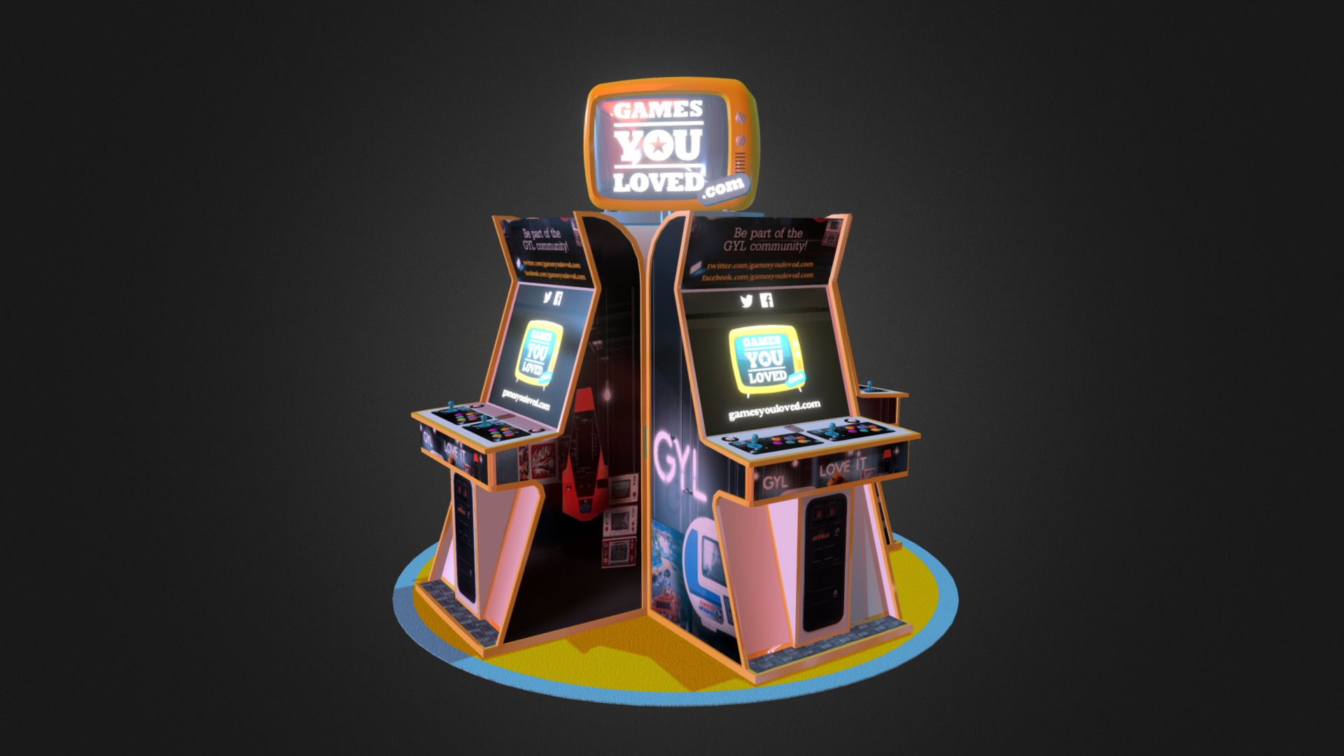 Games You Loved Arcade 3d model