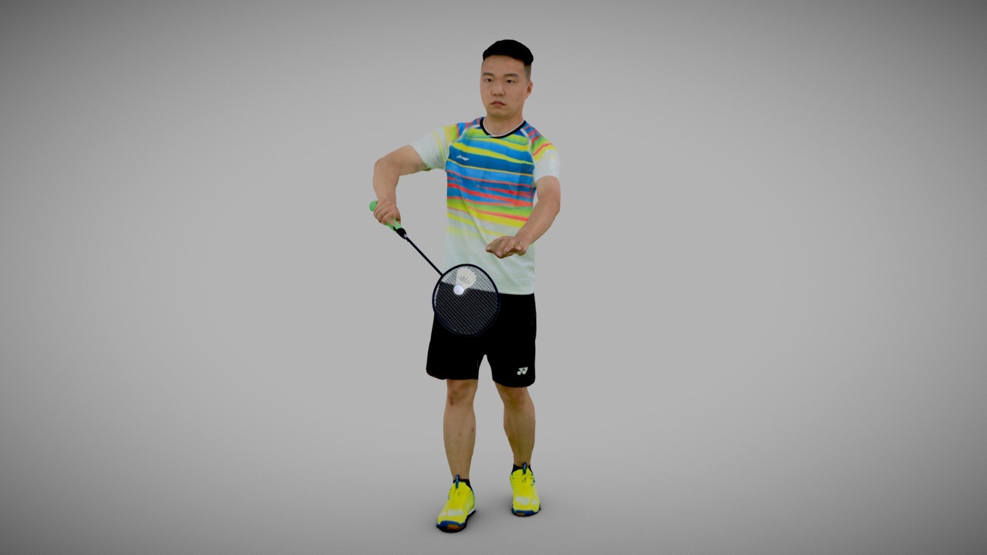 羽毛球发球容积棚扫描数据 3d model