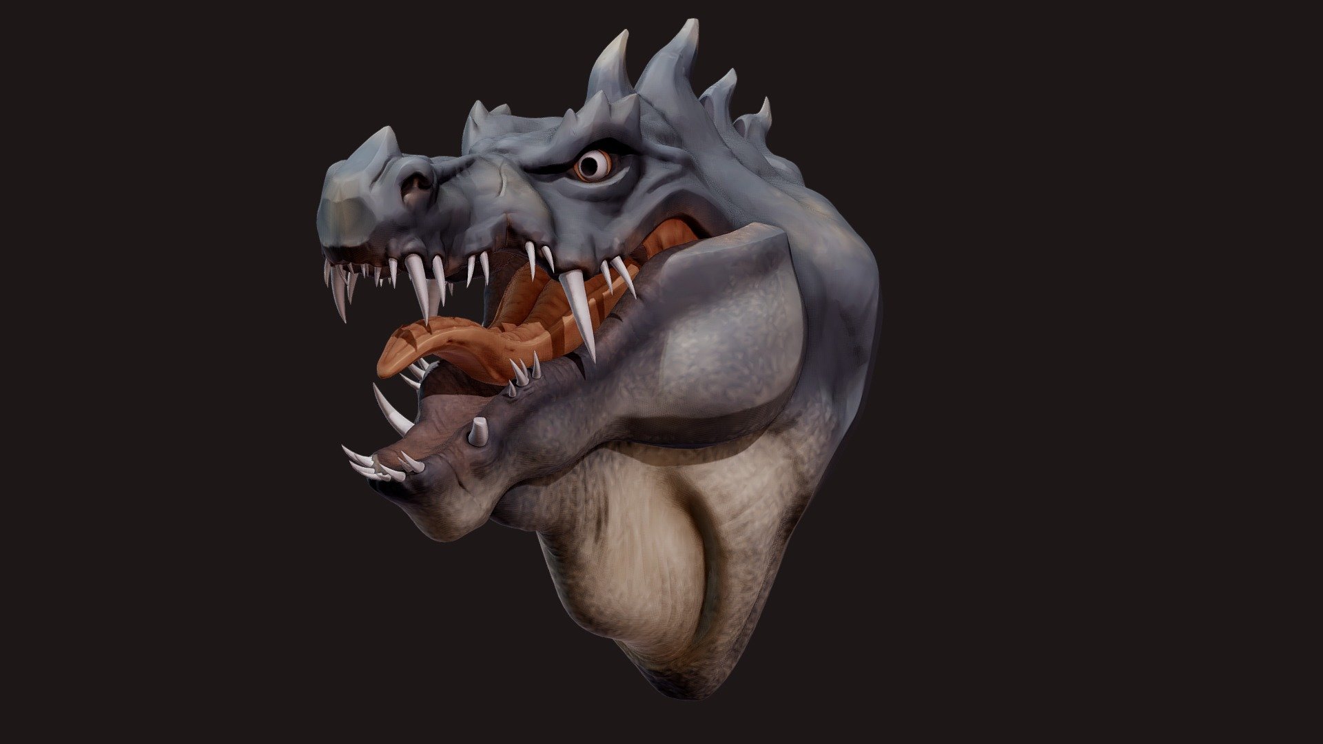 Dragon bust 3d model