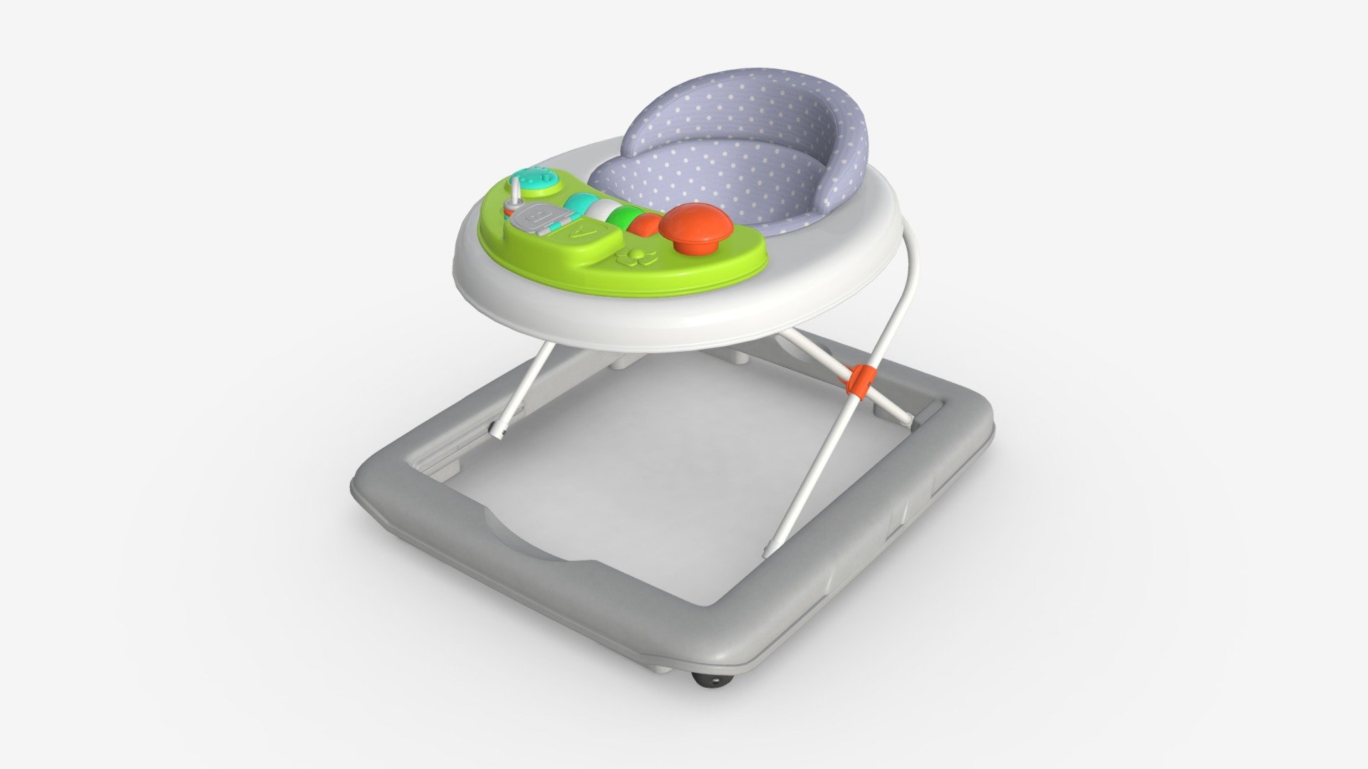 Baby go round walker 3d model