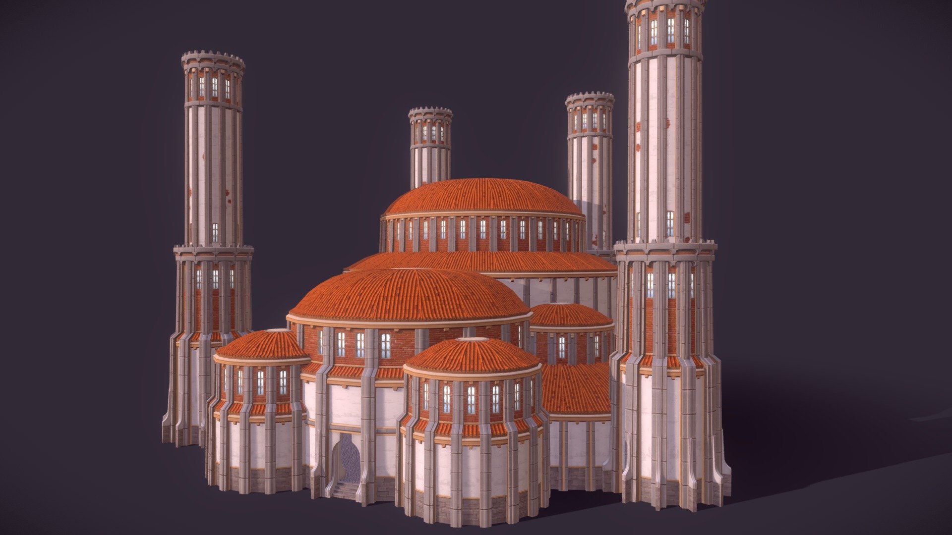 Anime Temple 3d model