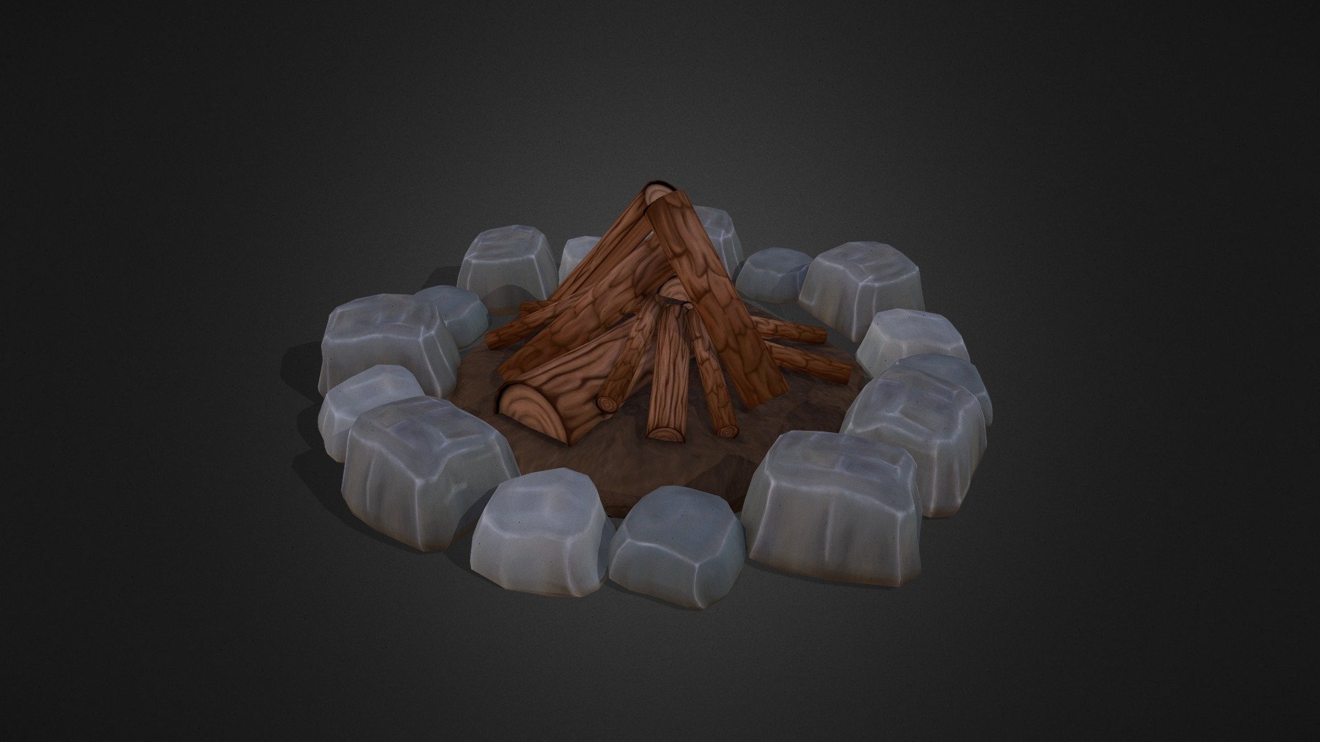 Stylized Bonfire 3d model