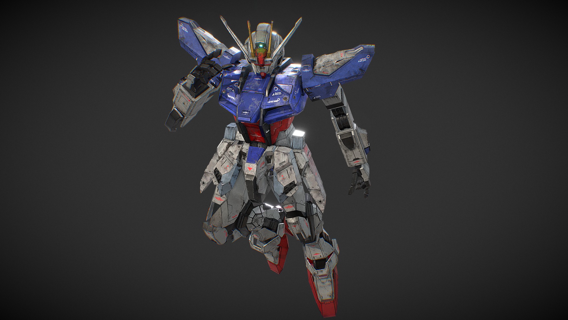 GAT-X105 Strike Gundam 3d model