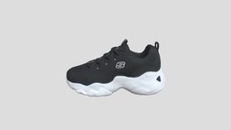 Skechers DLites 3.0 低帮老爹鞋 女款 黑_66666210-BLK