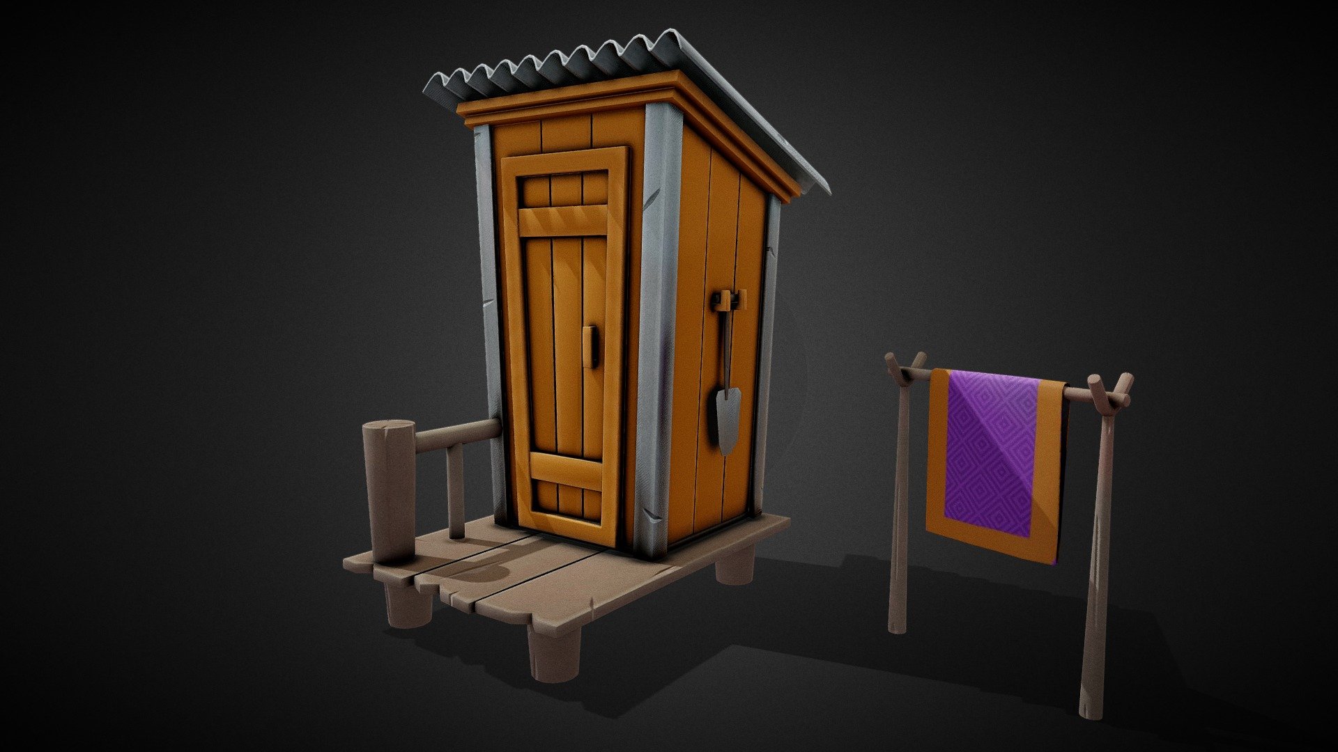 Stylized Shed 3d model