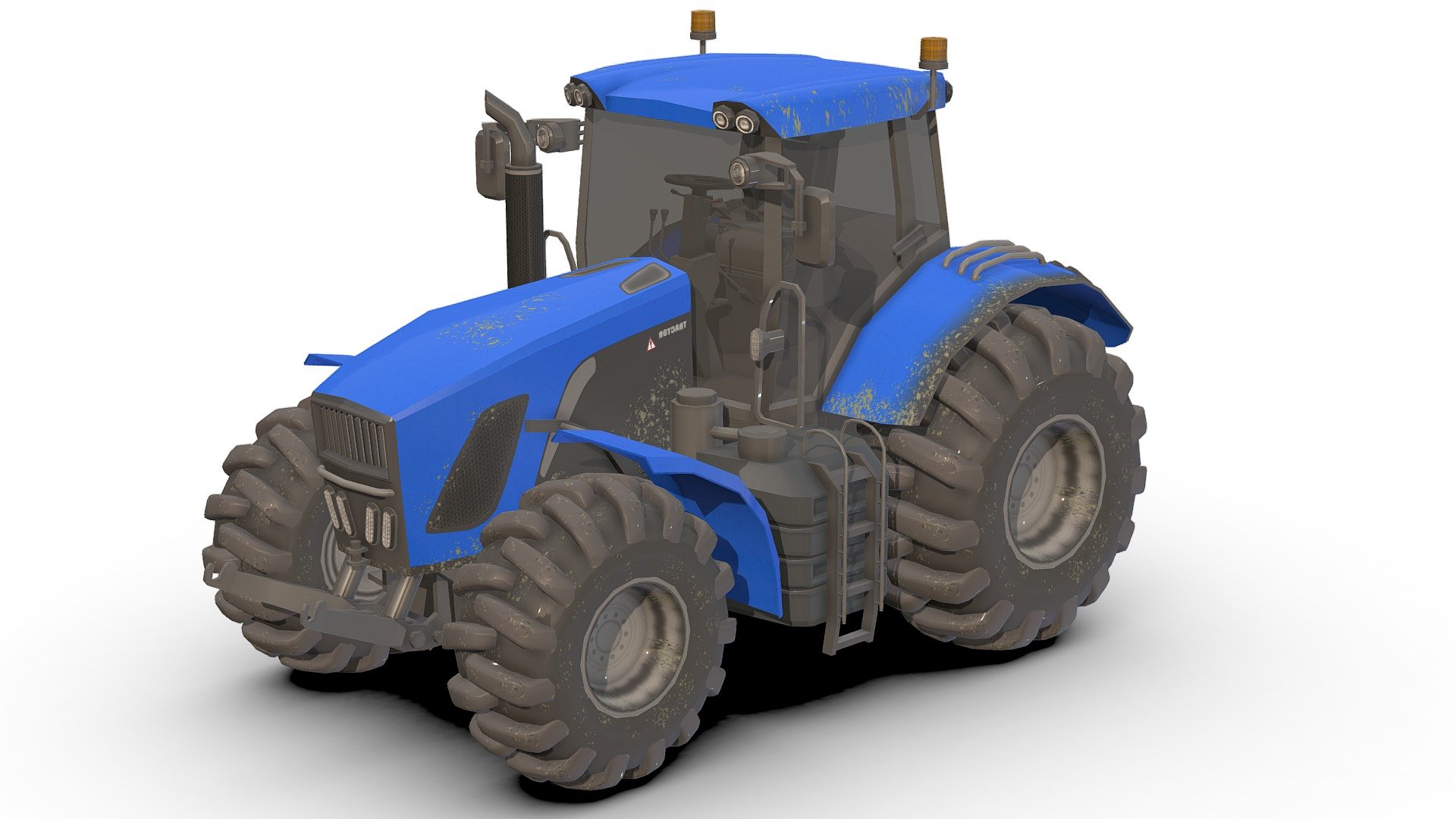 Tractor Model Low-Poly 3d model