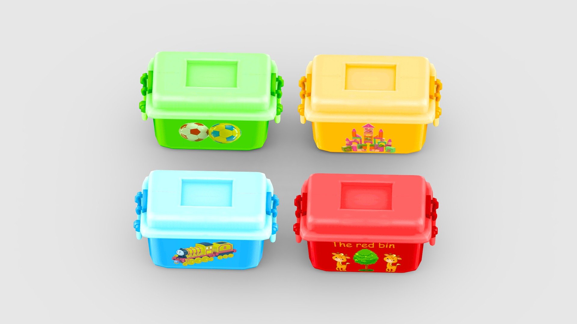 Cartoon storage box 3d model