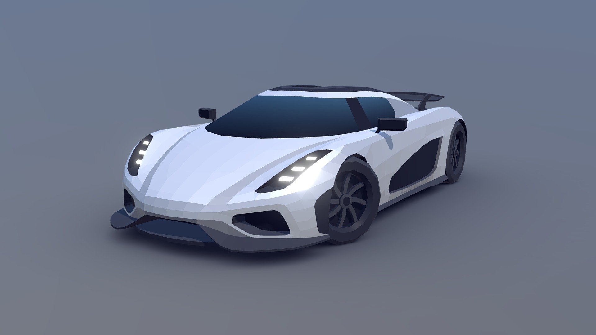 Hades: Low Poly Koenigsegg Regera 3d model