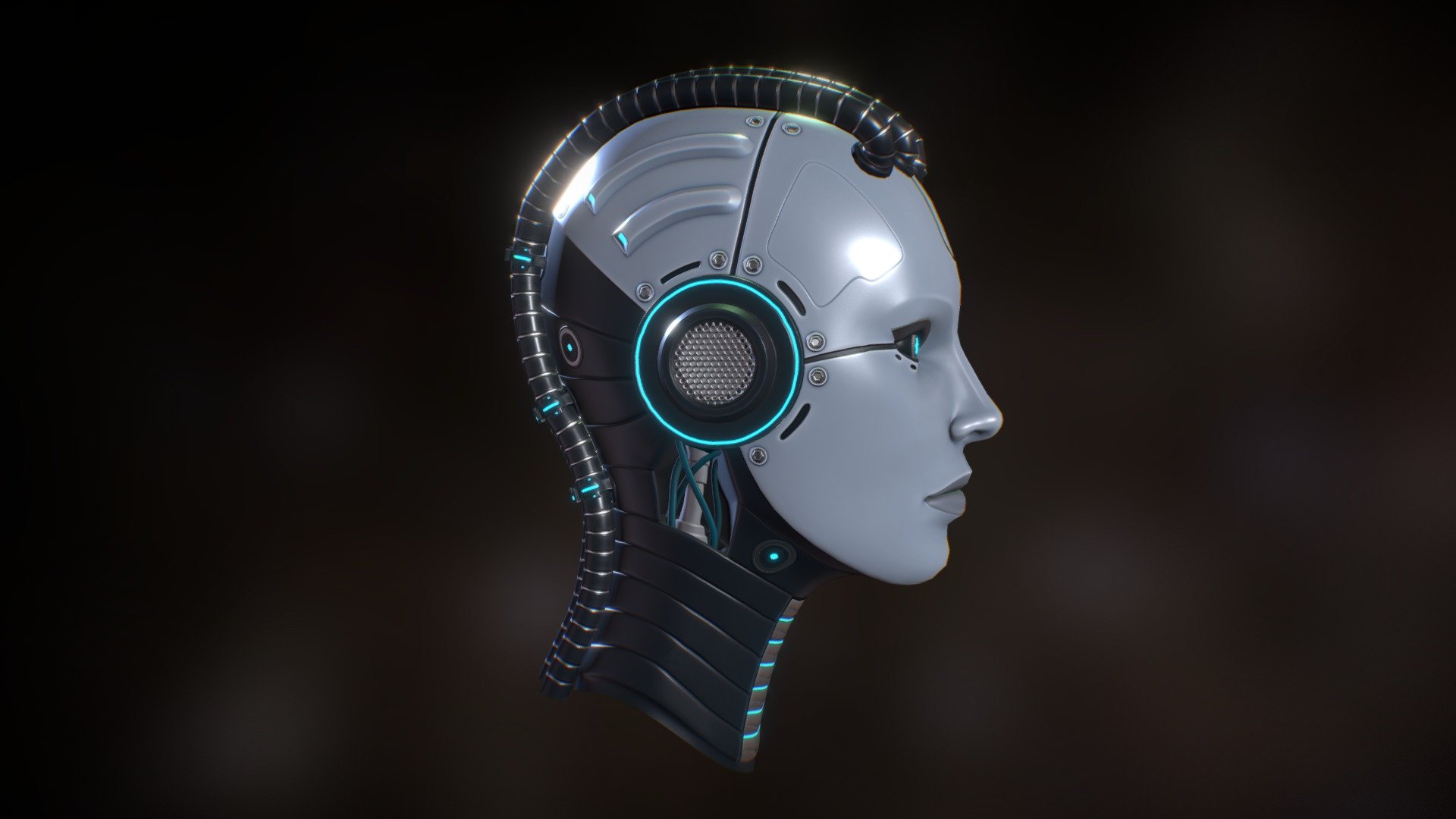 Android Head (WiP) 3d model