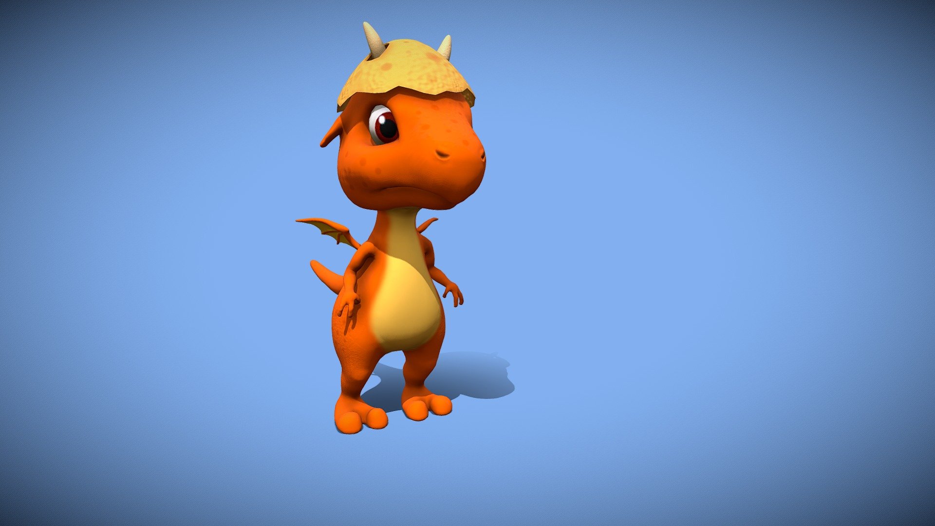 baby dragon 3d model