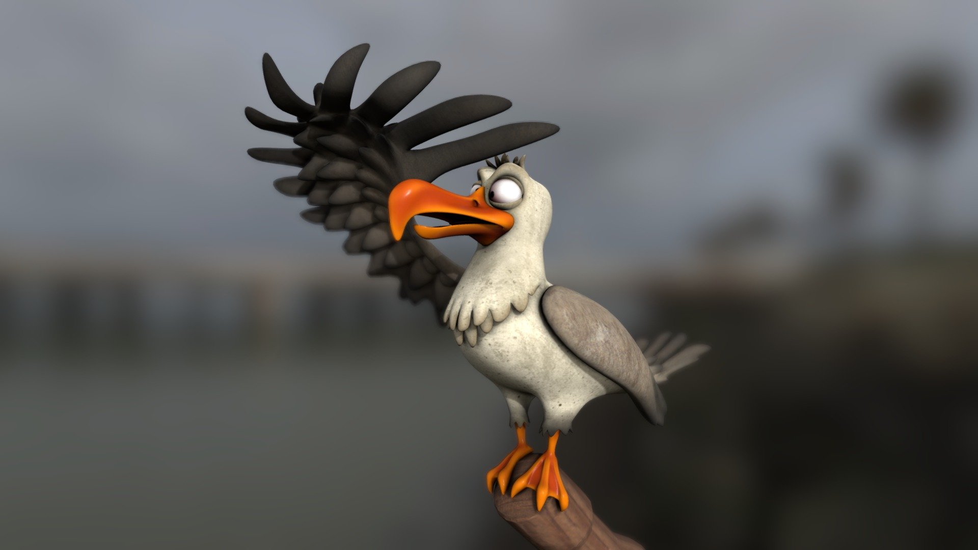 the sentinel seagull 3d model