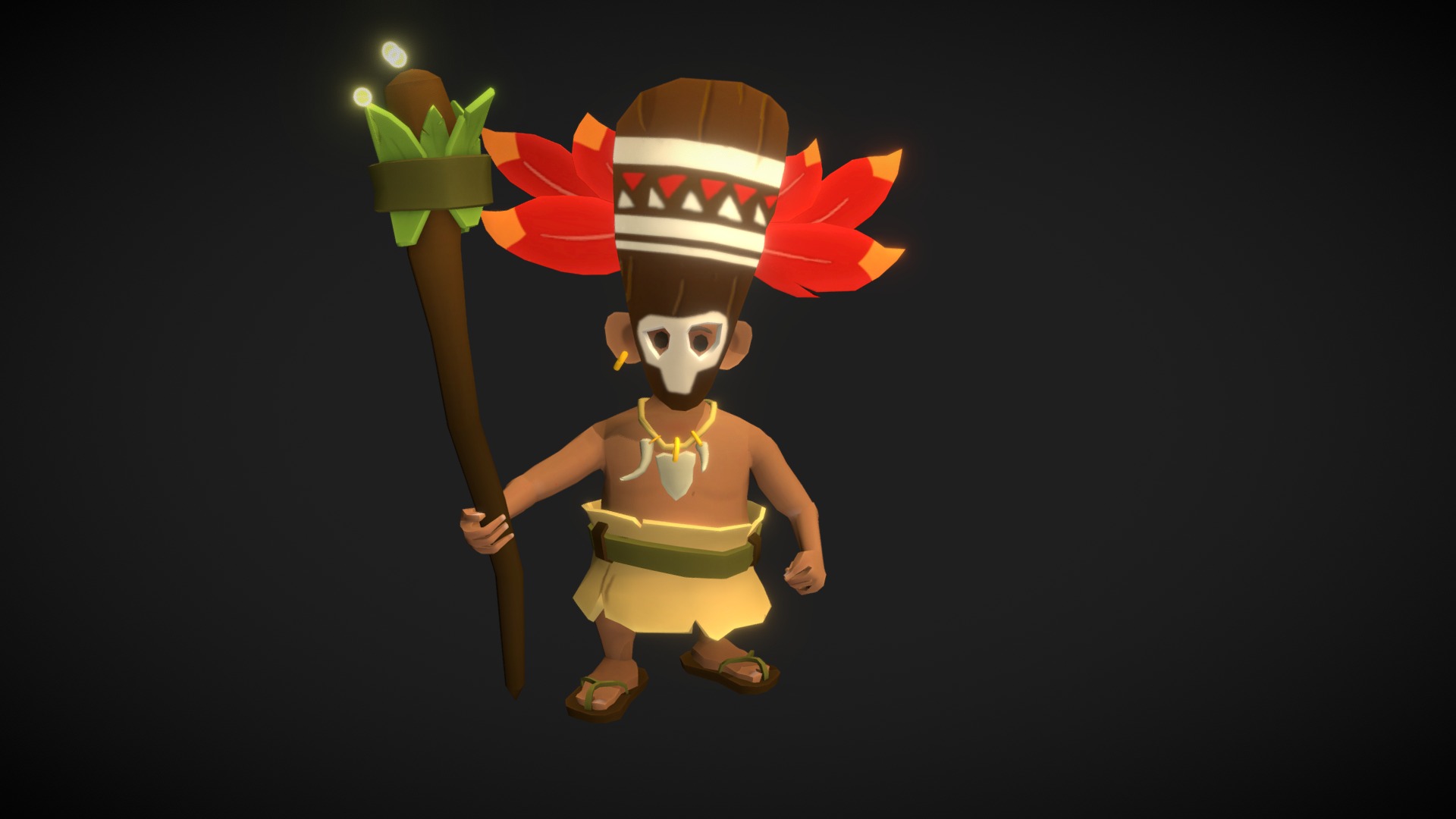 Tribal Shaman 3d model