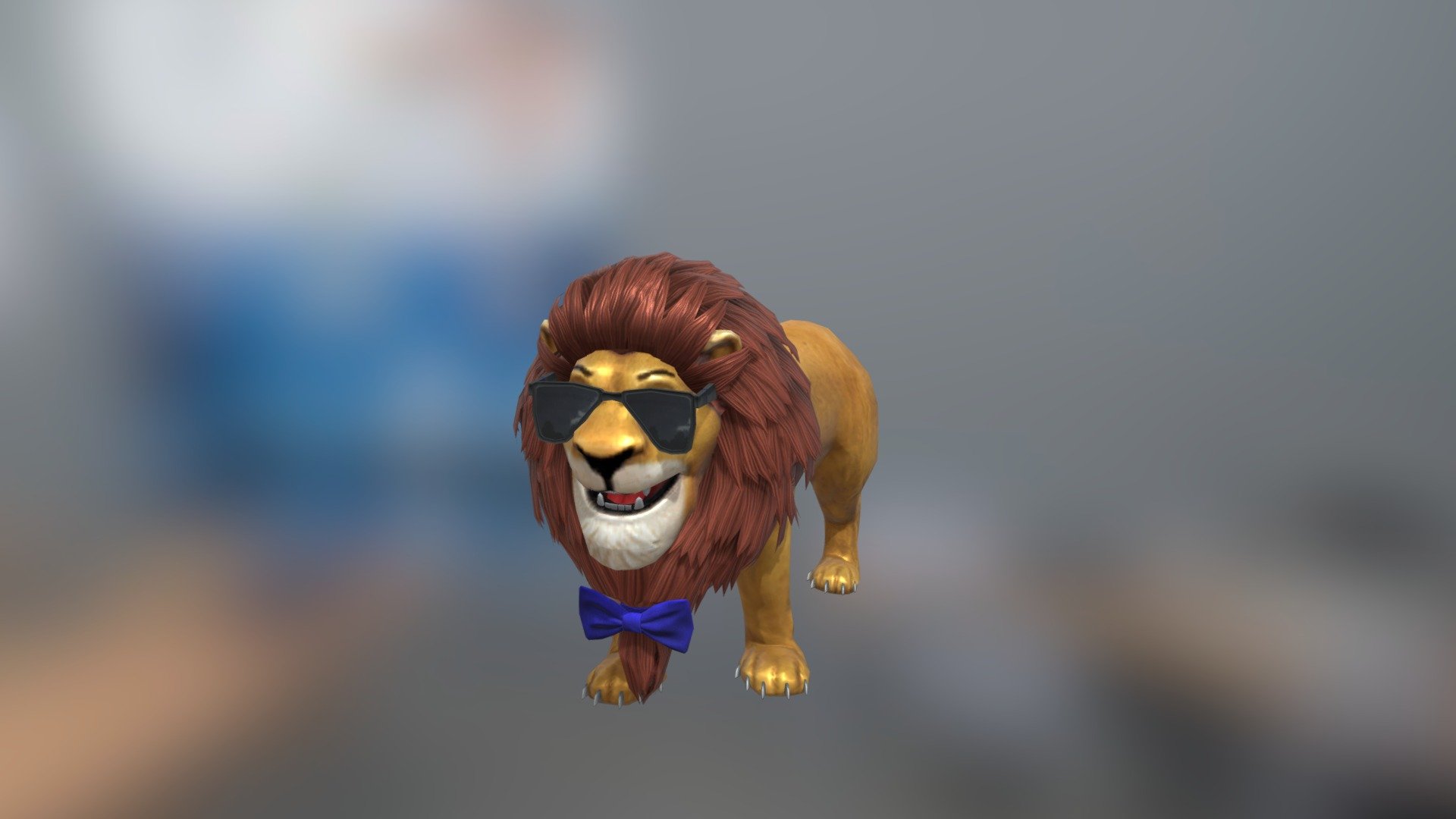 Lion Cartoon 3D Model 3d model