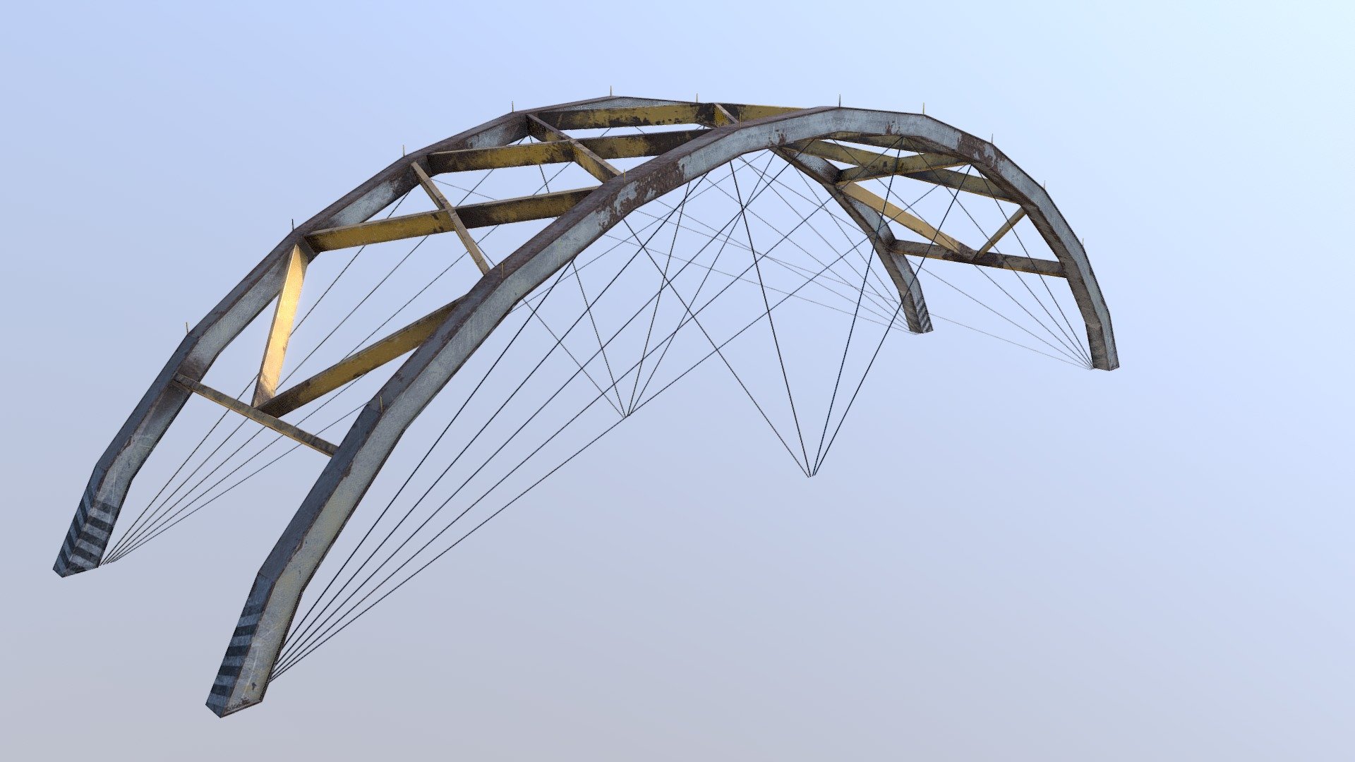 Industrial Arch Bridge 3d model