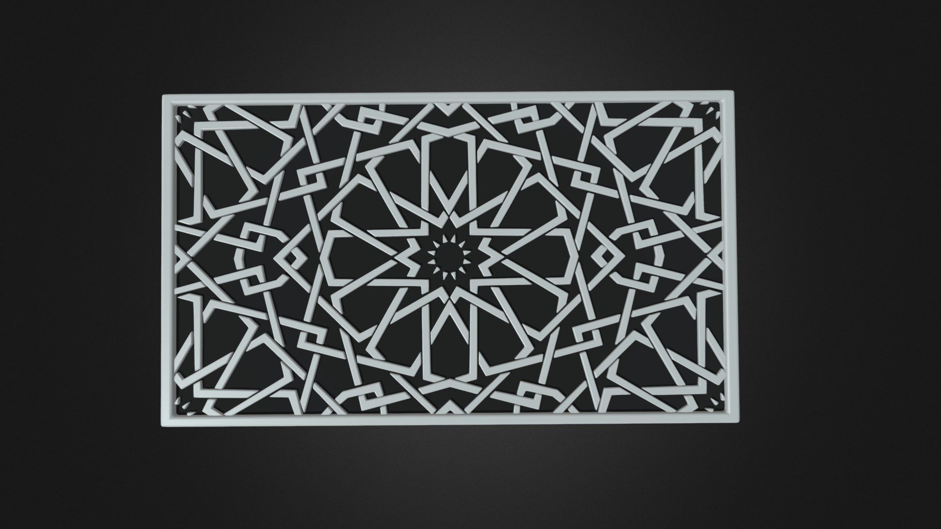 islamic star pattern 12 star shape 3d model