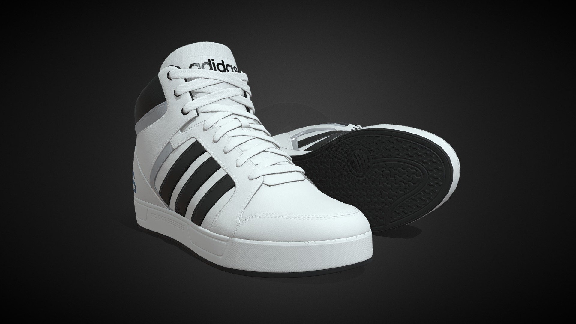 Adidas-NeoRaleigh 9TIS-HighTop Sneakers 3d model