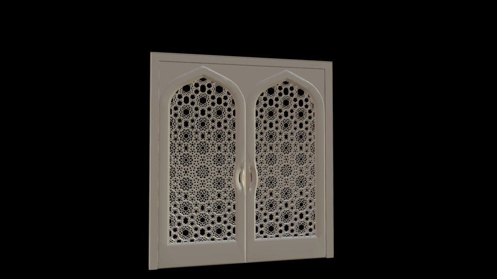 Custom parametric Moroccan Door 3d model