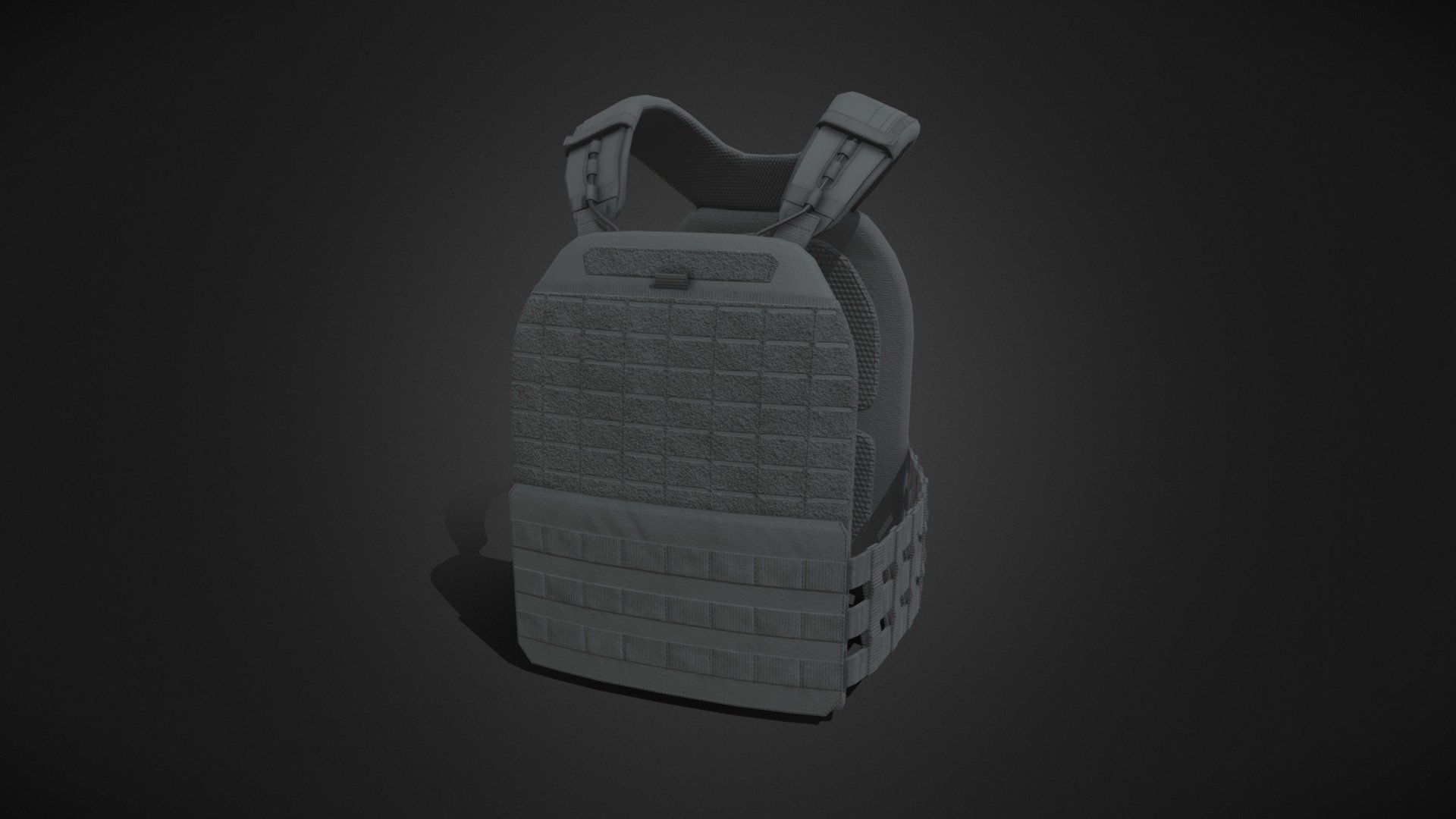 Plate Carrier Gray 3d model