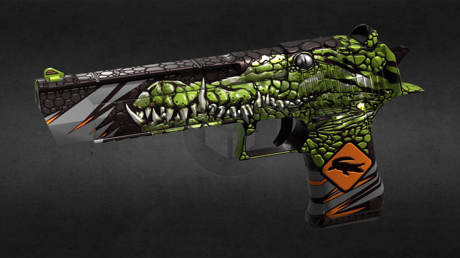 Desert Eagle "Alligator5000 / Bonecrusher" 3d model