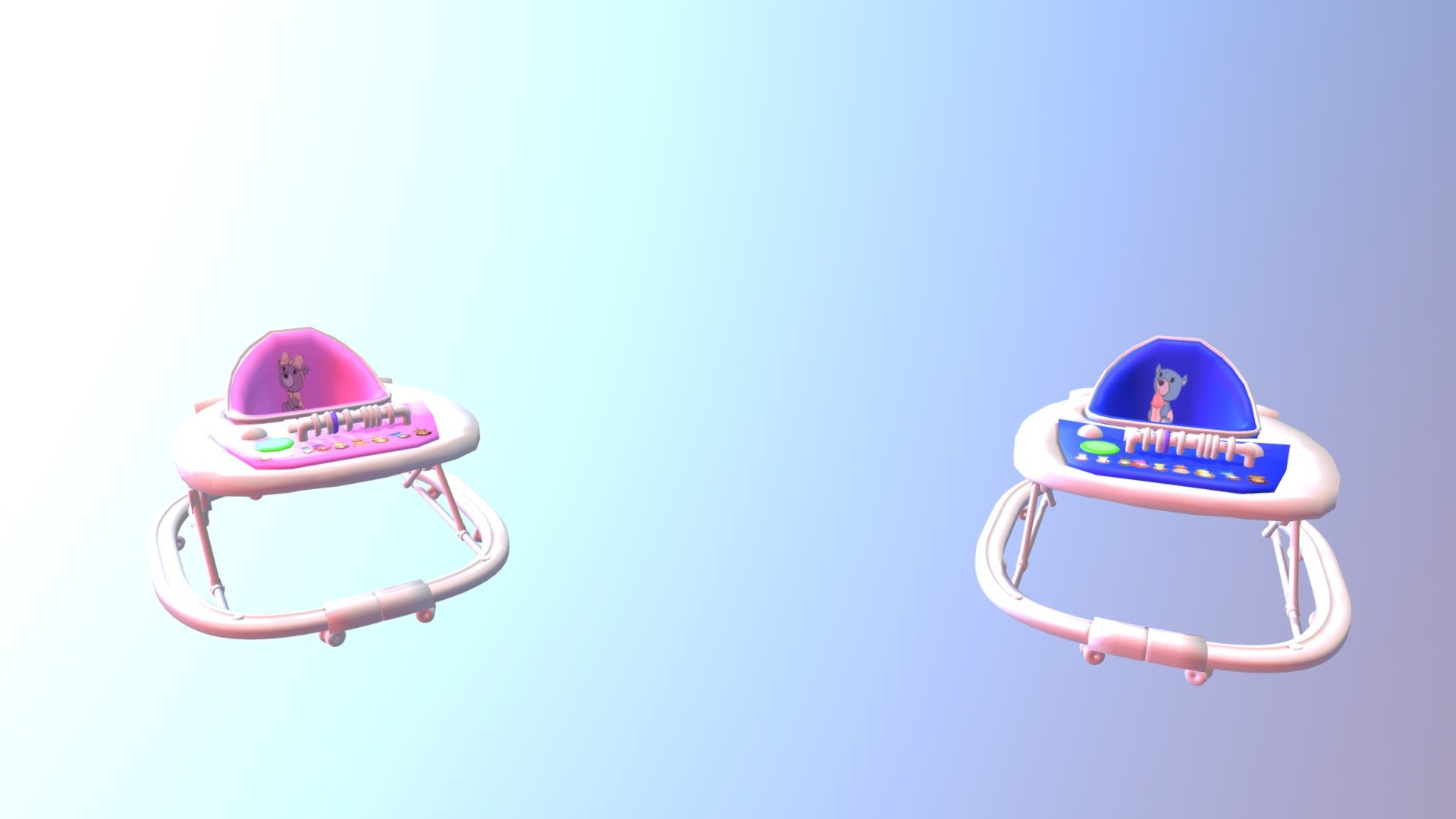 Baby Greed And Baby Cabela Racing Baby Walkers 3d model