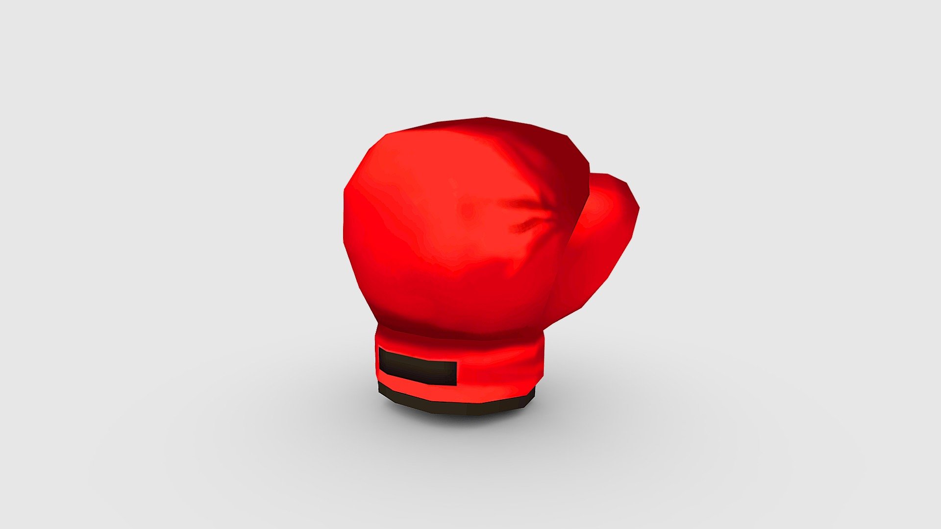 Cartoon red boxing glove 3d model