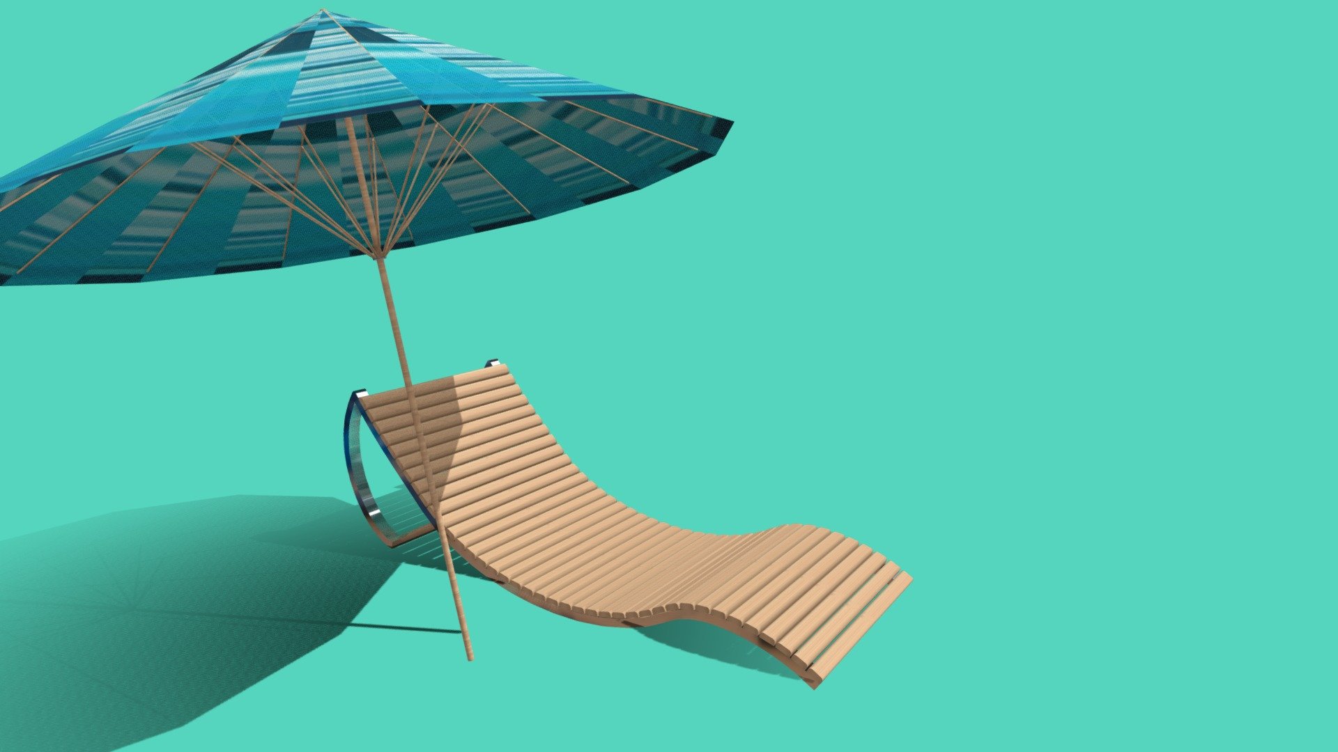 beach chair 3d model