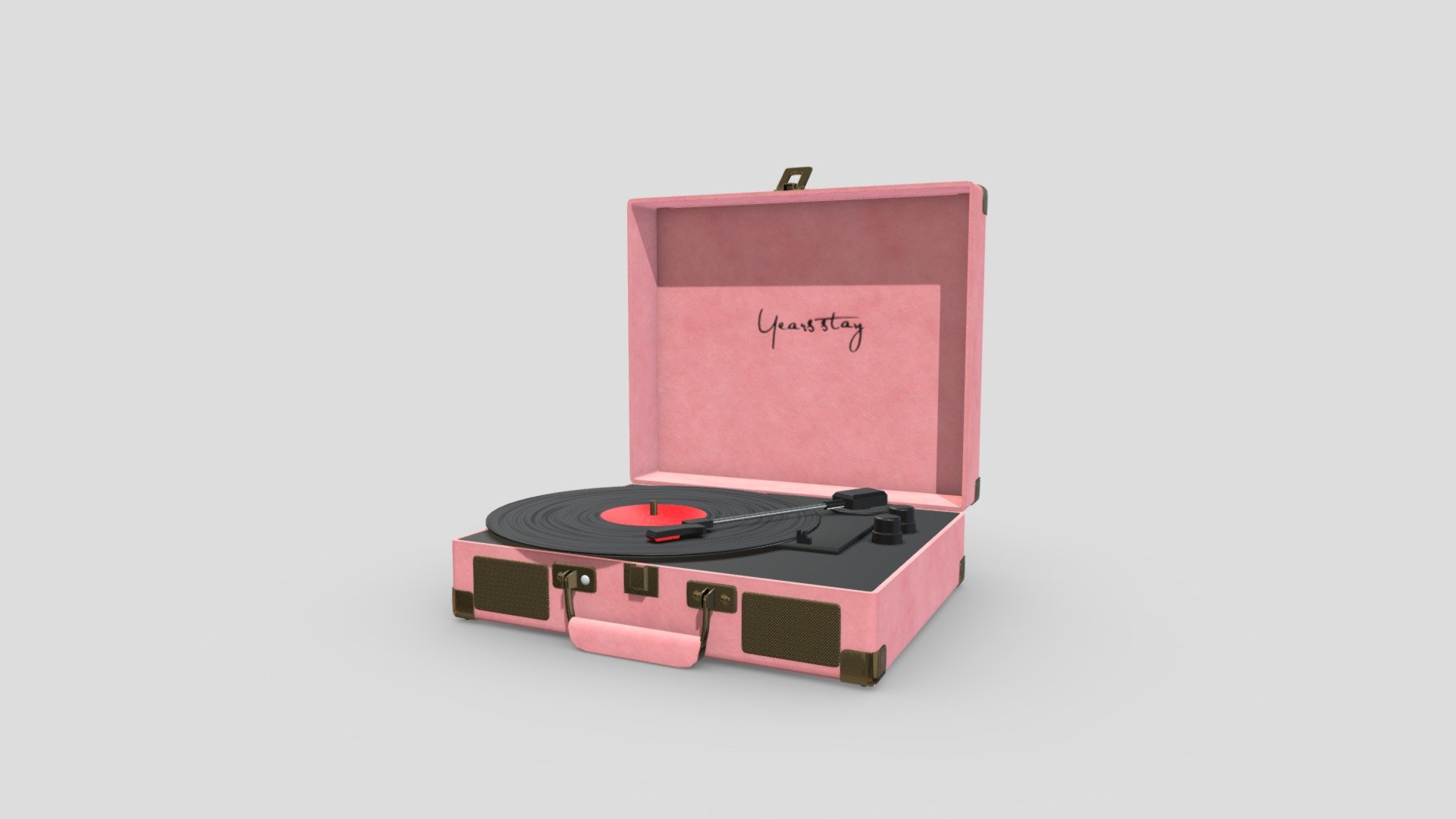 Bluetooth record turntable LP player 3d model