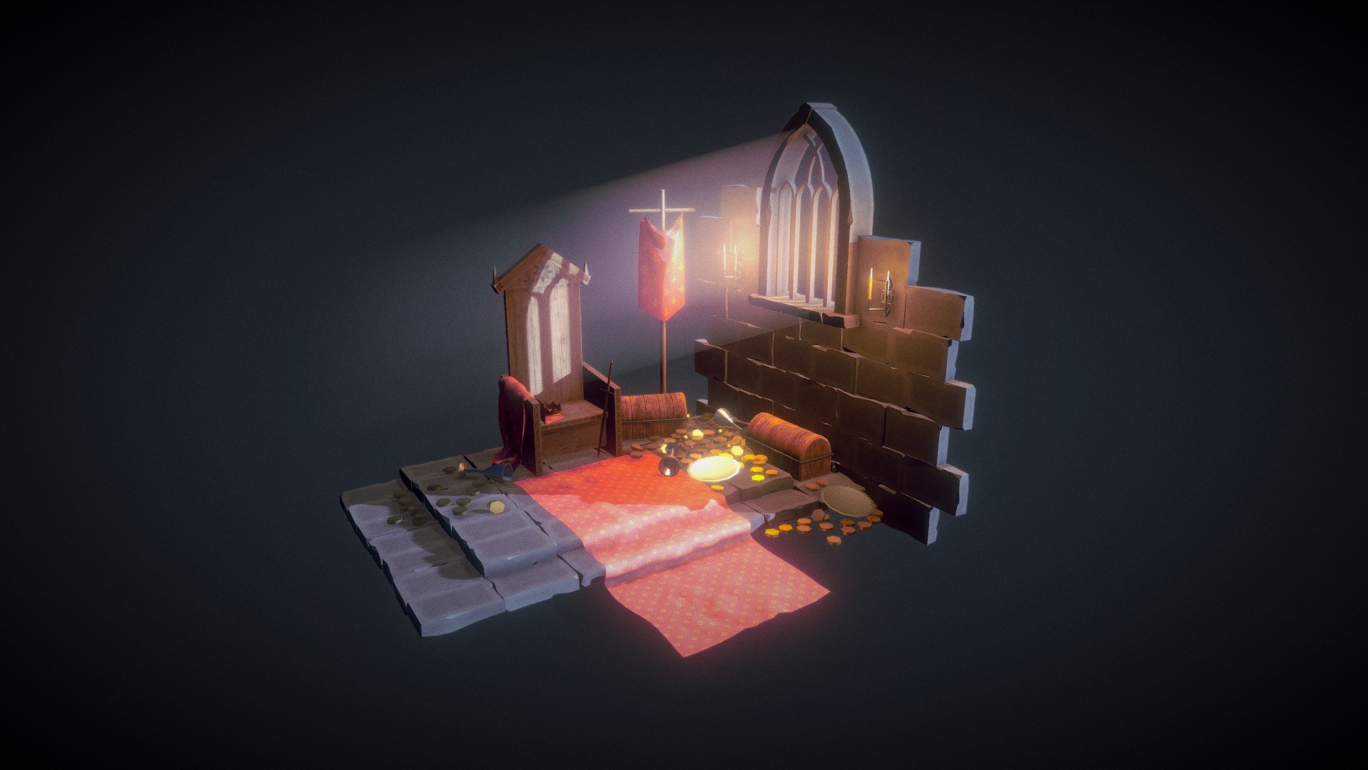 Kings Throne Diorama 3d model