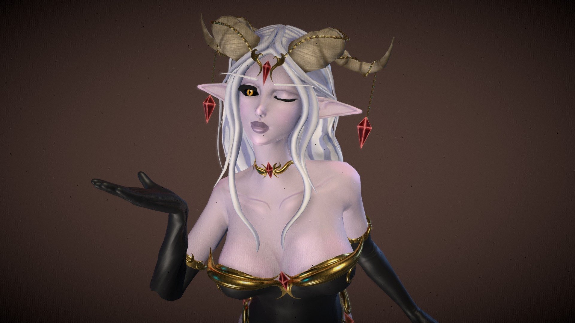 Demon Elf Lady 3d model