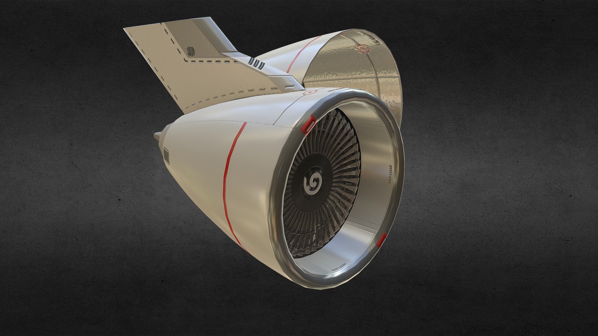 Jumbo Jet Engine 3d model