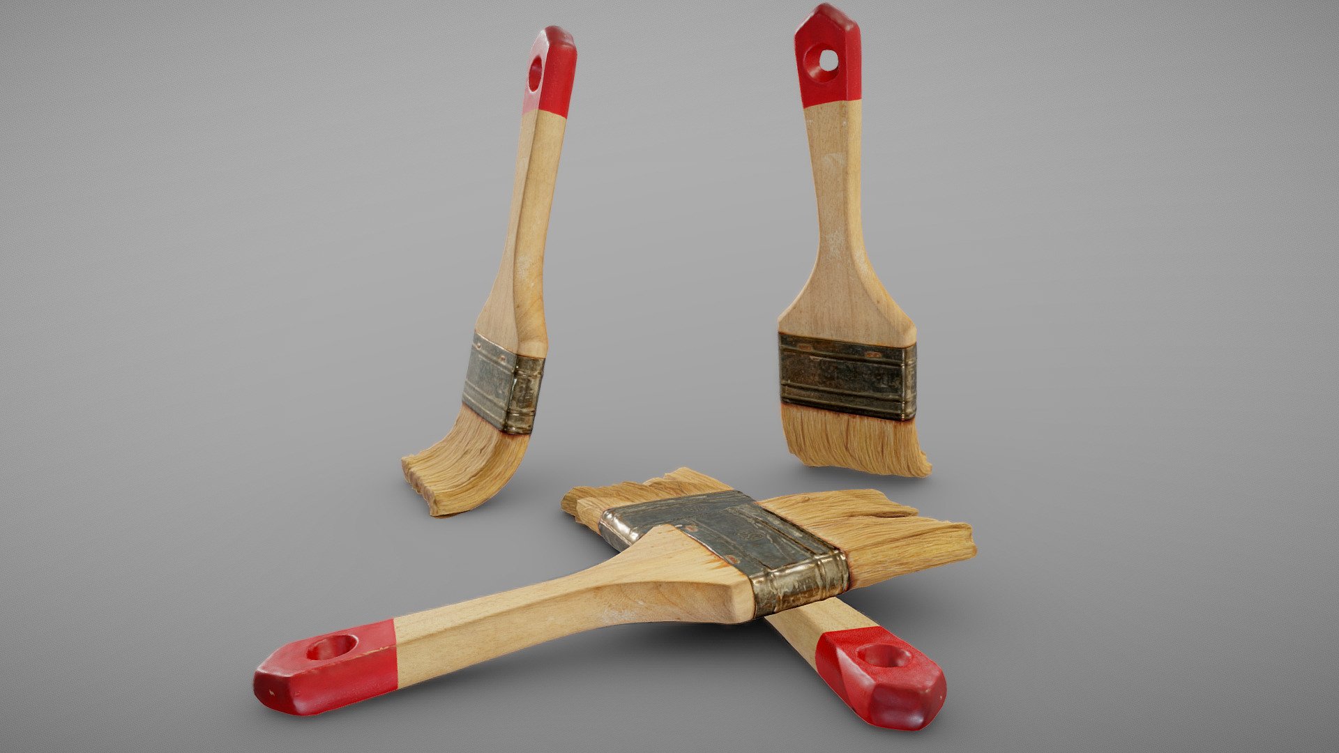 Used Paint Brush PBR 3d model