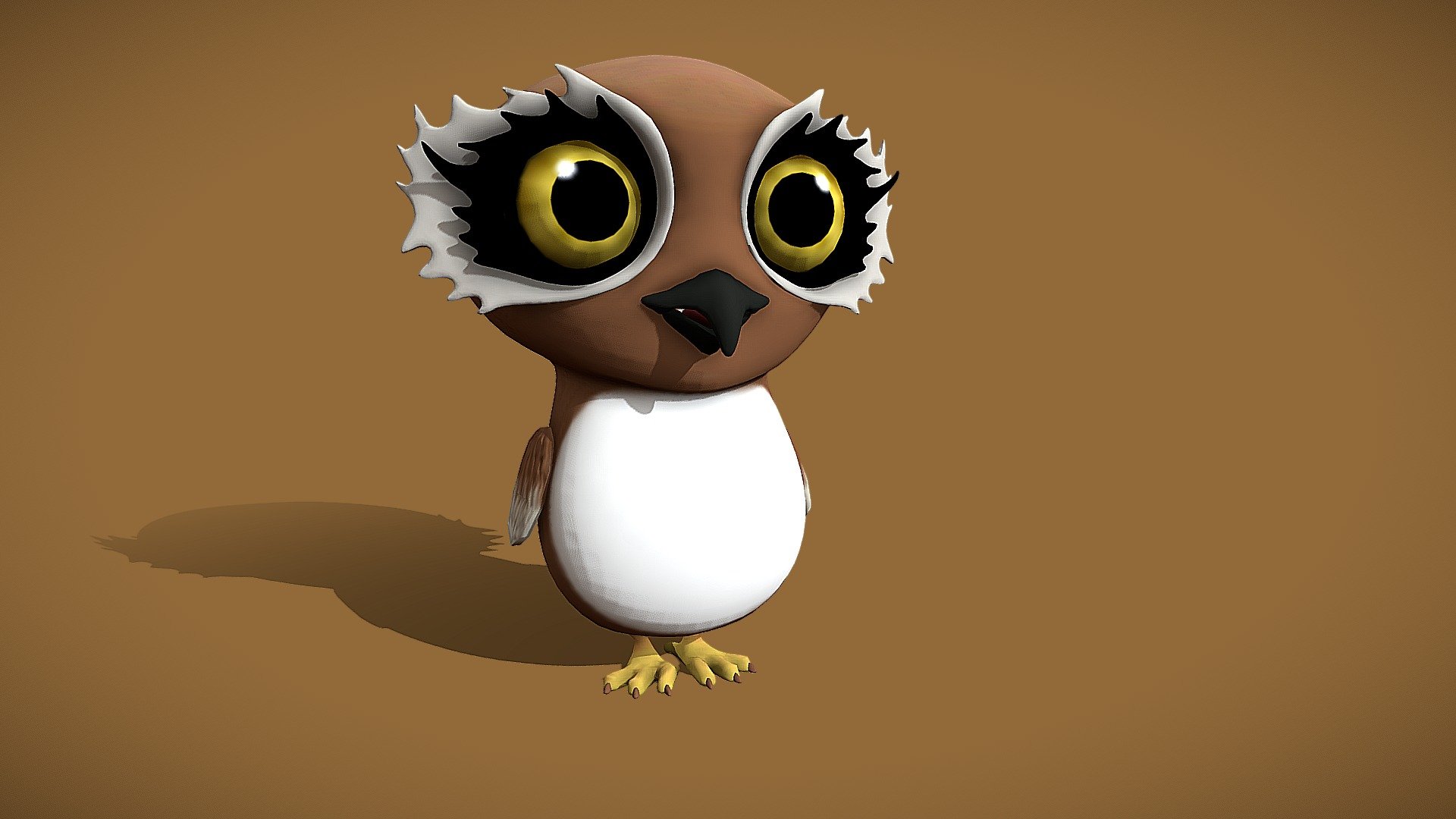 cartoon owl 3d model