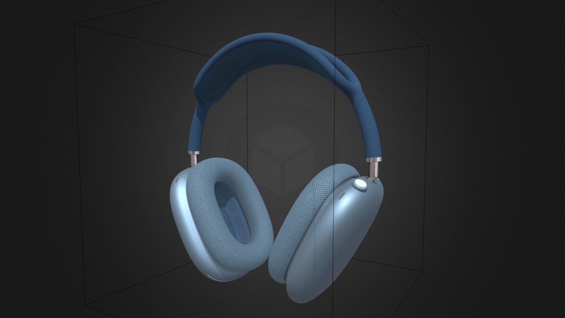 Airpods max sky blue 3d model