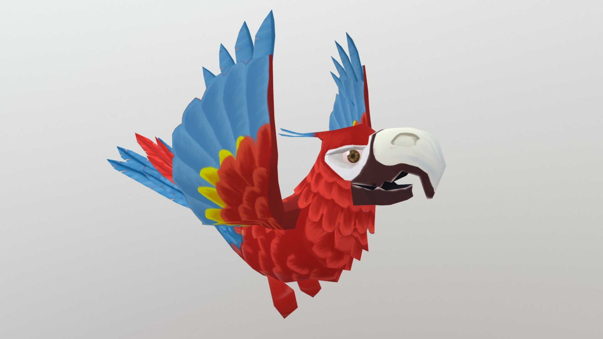 Low Poly Parrot 3d model